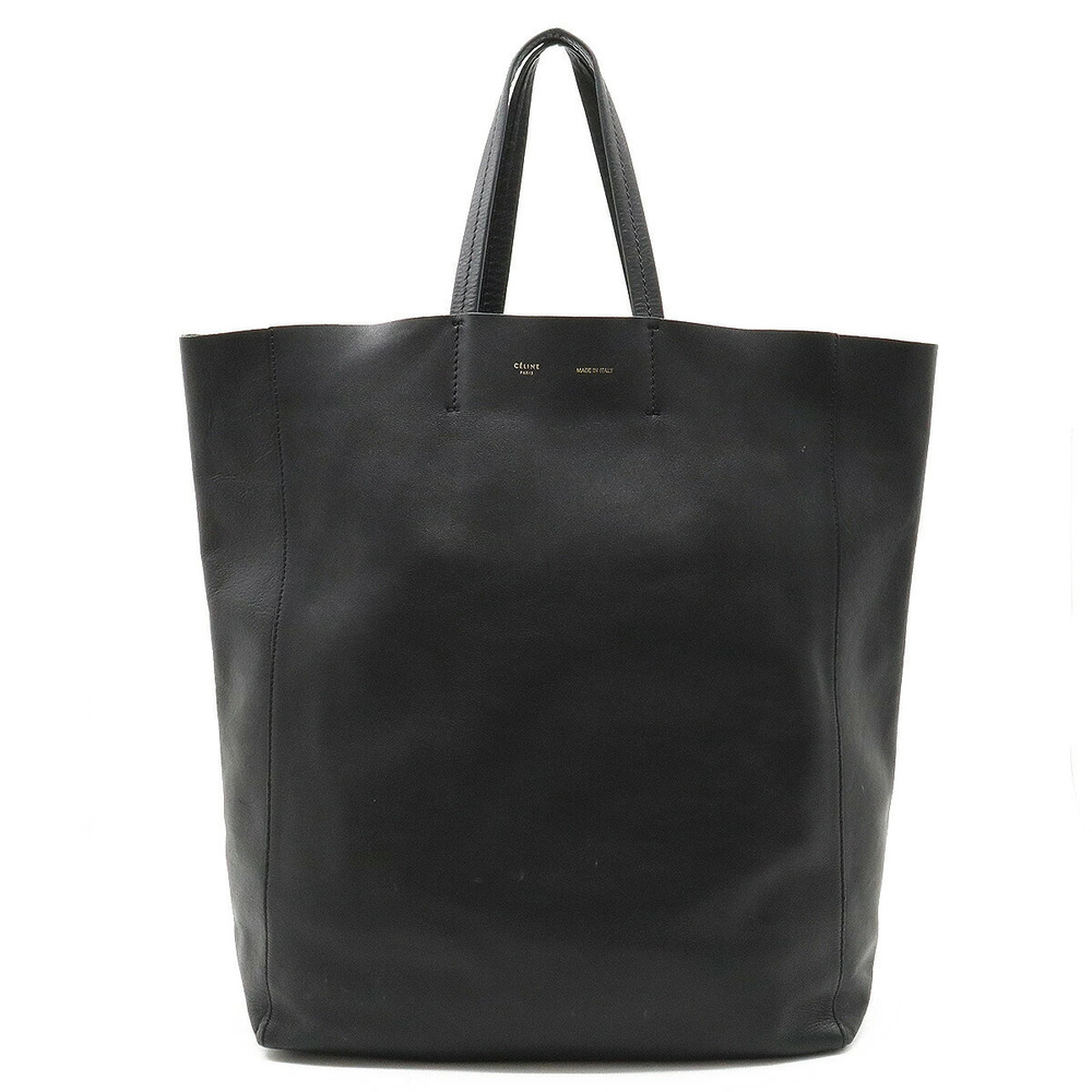 Celine Horizontal Cabas Tote Bag Shoulder Vertical Leather Black